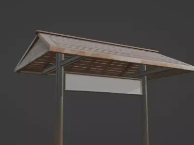 Bus Stop Stand  3D model