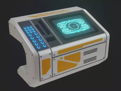 Sci-Fi Control Panel  - Game Ready - PBR Low-poly 3D model