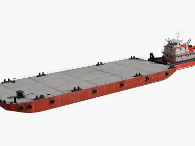  Tugboat with Pontoon Barge 