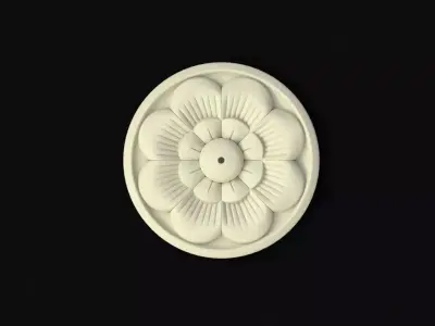 rosette flower 3D model 8