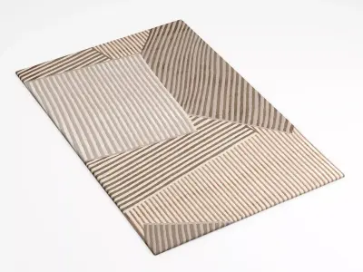 Chromagraph rug with stripes 3D model