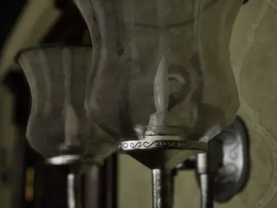 Wall Lamp Low-poly 3D model