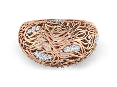 Bhoma Wood Grain Ring 3D print model