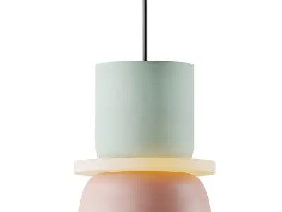 Colorful Macaron Pendant Light from Estrella Lighting 3D model