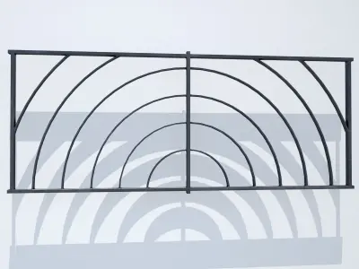 CastIron Fence Pack Low-poly 3D model