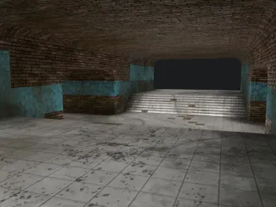 Subway tunnel Low-poly 3D model