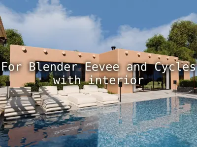 2026 Modern Modular House 20 for Blender Eevee and Cycles 3D model