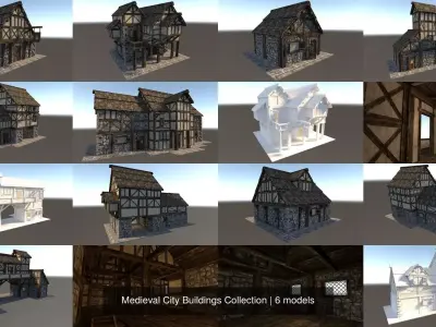 Medieval City Buildings Collection 3D Model Pack