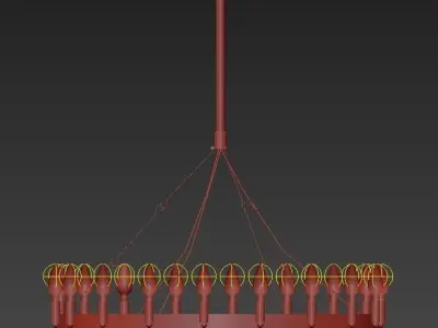 Camino Round Chandelier 18 Restoration Hardware 3D model