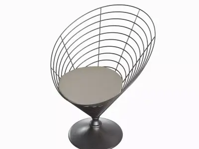 Wire Cone Chair 02 3D model