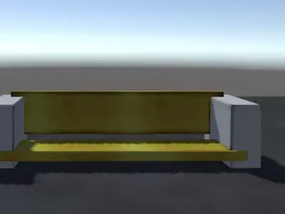 bench chair Free low-poly 3D model
