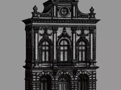 Classic European City Building 3D Model 003 3D model