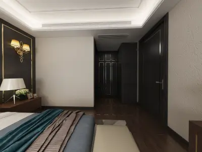 living room with dining room 3D modelF106 3D model