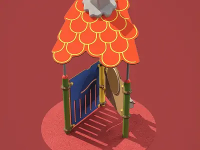 kids playground PICCOLO MAISONNETTE 1 CARTOON JPX-0032 3D model