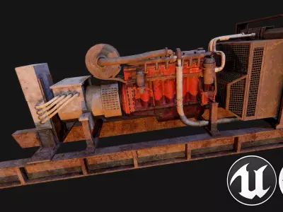 Electric Generator Low-poly 3D model order