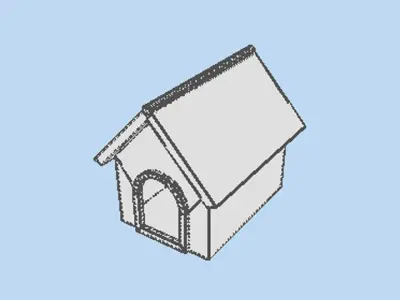 Dog House - Type 1 3D model