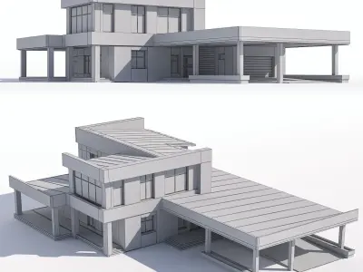 Modern country house 3D model