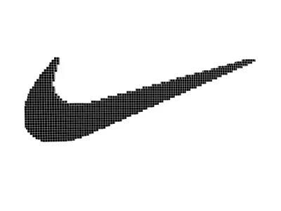 Voxel Style Nike Logo 01 Free low-poly 3D model
