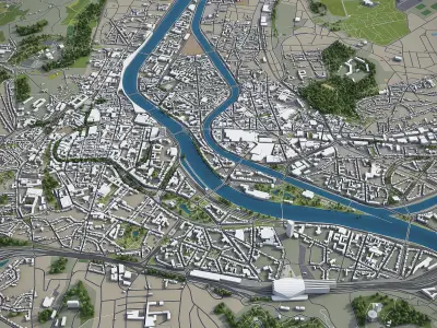 Liege  Low-poly 3D model