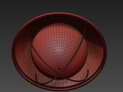 rusted wall light 3D model