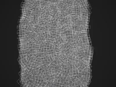 Viking Style Grey Fur  Low-poly 3D model