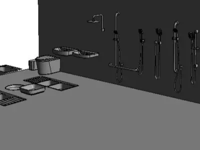22 Plumbing Fixture Revit 2015 Families 3D model