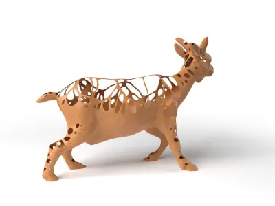 GoatII Dust Voronoi Low-poly 3D model