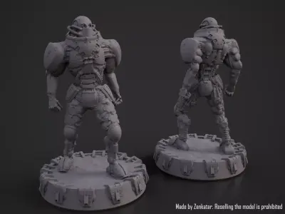 Heavily armored robot for printing 3D print model purchase