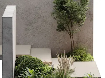 Landscape Furniture stairs - Set 01 3D model