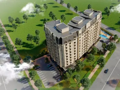 residential complex 3D model 2