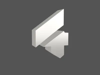 Sci-Fi Number 4 v1 010 Low-poly 3D model