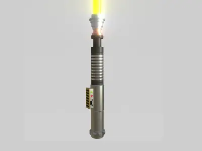 Star Wars Lightsaber 05 Yellow - SciFi Character Weapon Low-poly 3D model