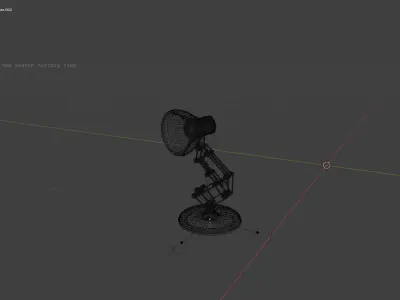 Industrial Desk Lamp - Realistic 3D Model  Free low-poly 3D model