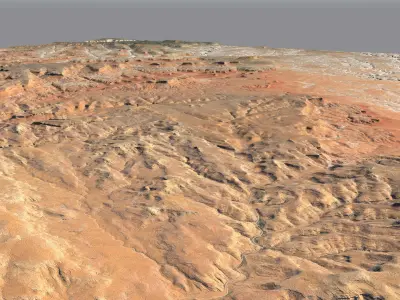 Rocky Landscape Plateau 3D model
