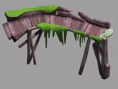 Field - Wooden Bridge 54 3D model