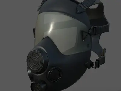 Mask gas protection pollution fantasy scifi military combat 3d  Low-poly 3D model