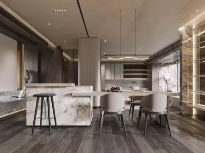 apartment interior scenes   3D model 5