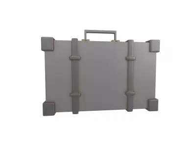 Briefcase v1 002 Low-poly 3D model