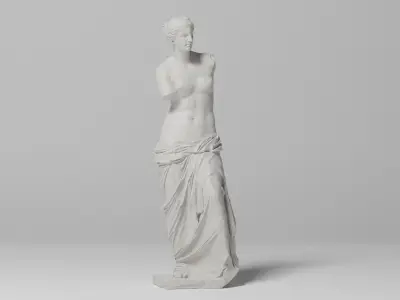 Venus de Milo Sculpture VR AR Mobile-ready Game-ready Low-poly 3D model