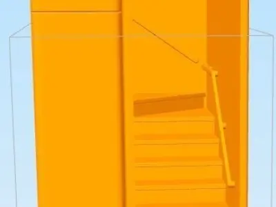 Diorama Nook Staircase Book Spacer 3D print model