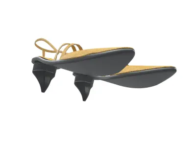 Medium Heel Shoes v2 004 Low-poly 3D model