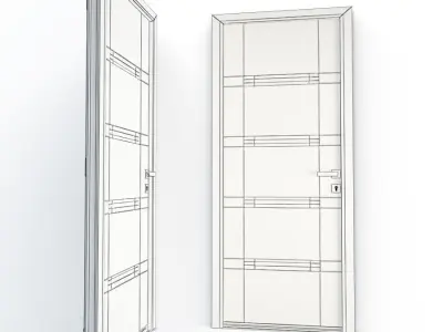 Door Camaret and Doorknob 3D model