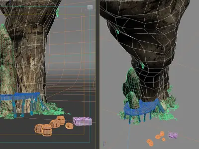 Realistic rock 2 Low-poly 3D model