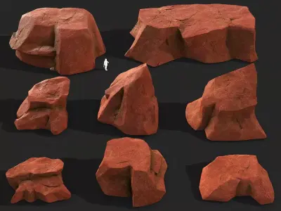Mountain Rocks - 3D Models PBR Pack 03 Low-poly 3D model