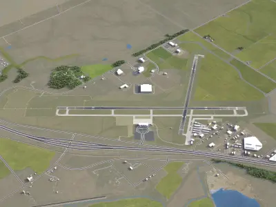 Manhattan - Regional Airport - MHK Low-poly 3D model