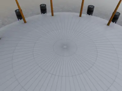 London O2 Millennium Low-poly 3D model