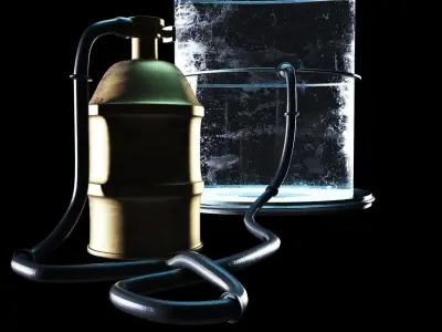 Sci-Fi Spaceship Capsule Cyberpunk Laboratory Low-poly 3D model