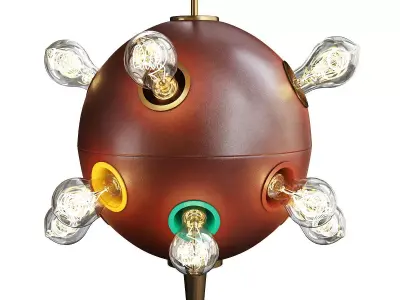 Red Oscar Space Age Torlasco 551 Pendan Low-poly 3D model