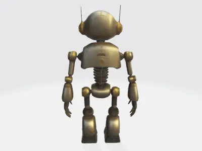 Golden robot 3D model