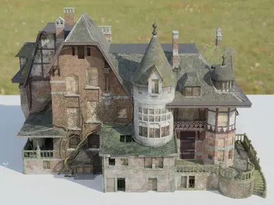 Abandoned Mansion - Pbr 3D model